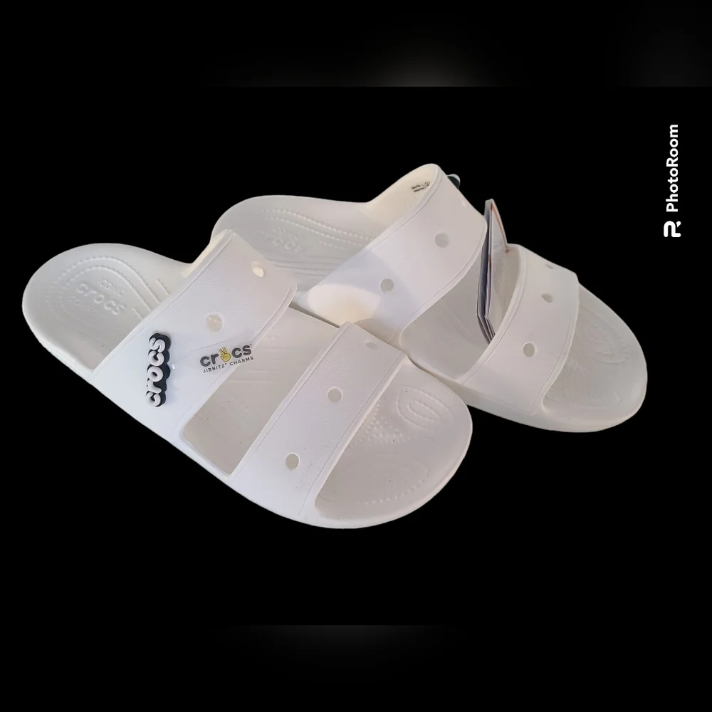 Crocs Classic Crocs Sandals Slides Slip Ons Shoes White Men's New Size 11